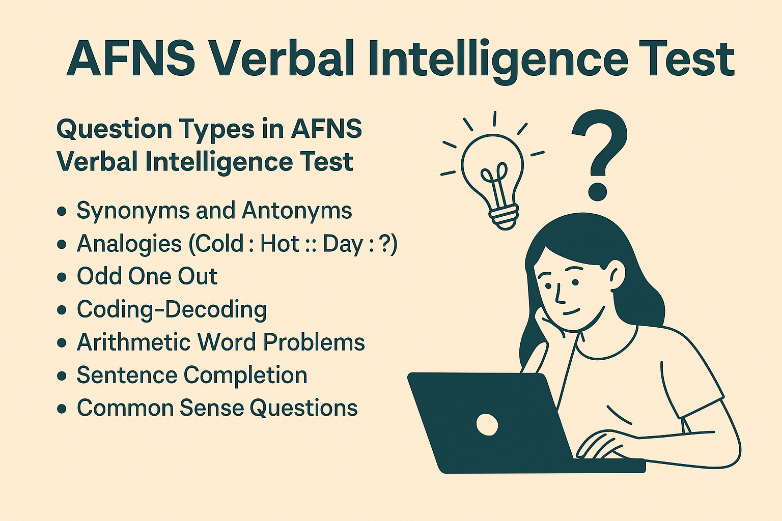 question type in AFNS verbal intelligence test 