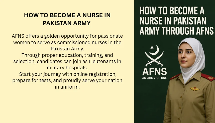 HOW TO BECOME A NURSE I PAKISTAN ARMY